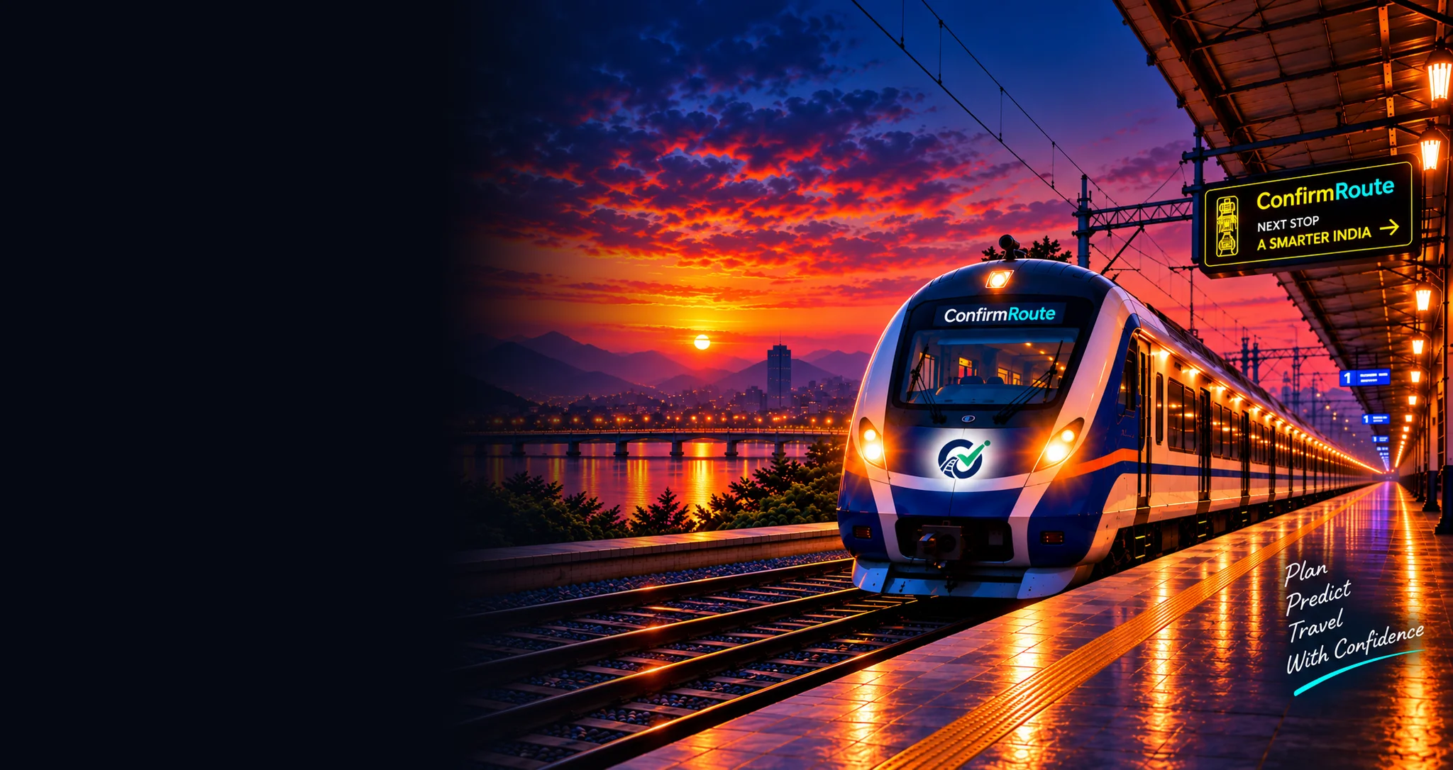 ConfirmRoute AI — Indian Railways Vande Bharat Sunset